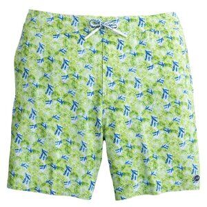 NWT Johnnie-O Men's Half Elastic 7" Swim Surf Shorts - Lima Small S